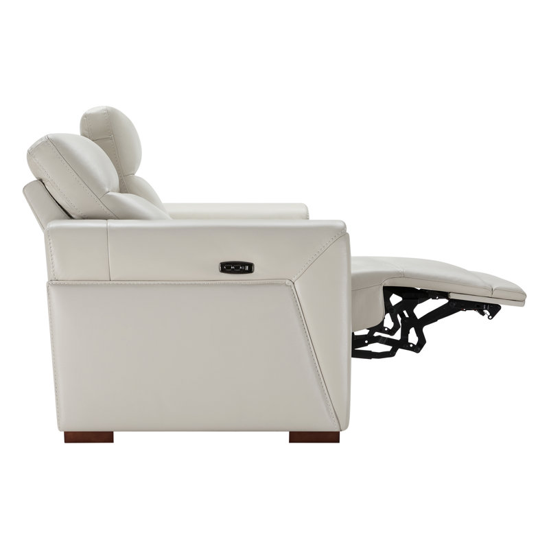 Hokku Designs Ollie Genuine Leather Power Wall Reclining Sofa
